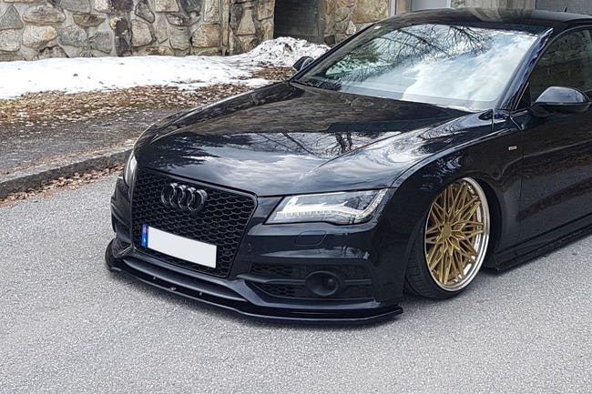 Maxton frontsplitter til Audi S7 / A7 S-Line C7 – blank sort – billede 1 af 6