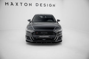 Maxton Front Splitter V.2 Audi S8 D5 - Gloss Black