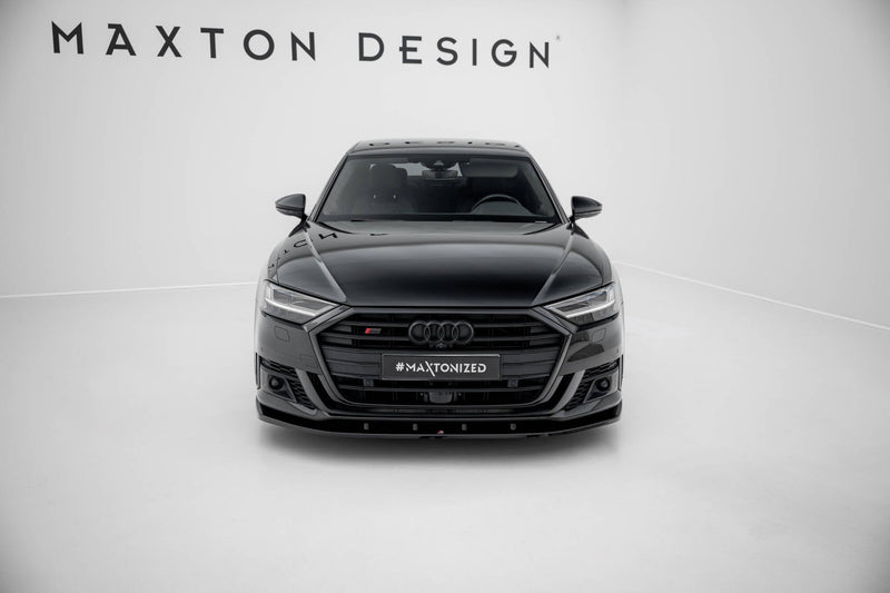 Maxton Front Splitter V.2 Audi S8 D5 - Gloss Black
