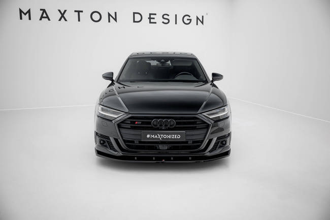 Maxton Front Splitter V.2 Audi S8 D5 - Gloss Black