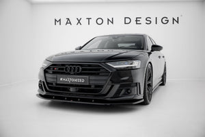 Maxton Front Splitter V.2 Audi S8 D5 - Gloss Black