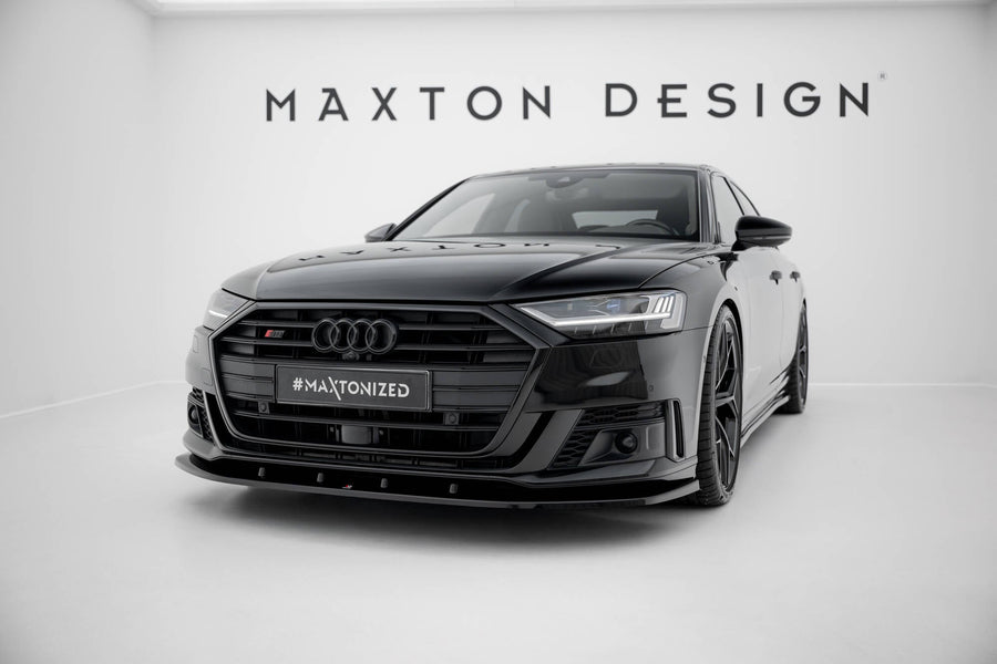 Maxton Front Splitter V.2 Audi S8 D5 - Gloss Black