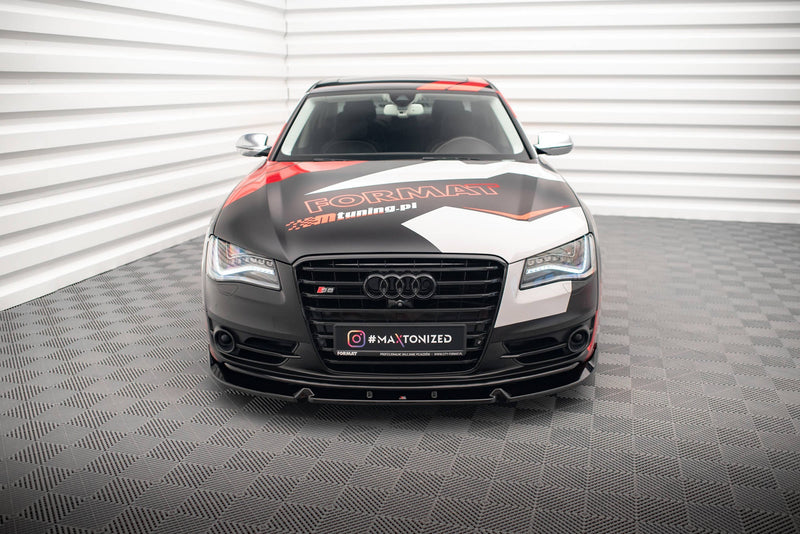 Maxton frontsplitter til Audi S8 D4 – blank sort – billede 2 af 5