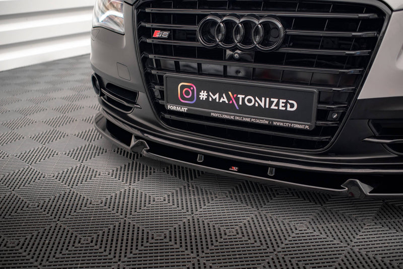 Maxton frontsplitter til Audi S8 D4 – blank sort – billede 3 af 5
