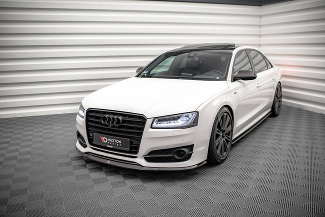 Maxton frontsplitter til Audi S8 D4 Facelift – blank sort – billede 1 af 6