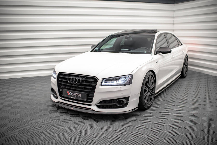 Maxton Front Splitter V.2 Audi S8 D4 Fl - Gloss Black
