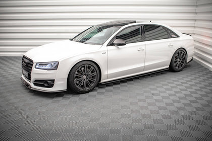 Maxton Front Splitter V.2 Audi S8 D4 Fl - Gloss Black