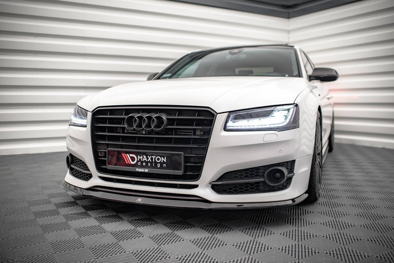 Maxton Front Splitter V.2 Audi S8 D4 Fl - Gloss Black