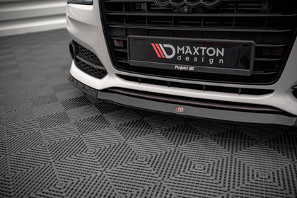 Maxton Front Splitter V.2 Audi S8 D4 Fl - Gloss Black