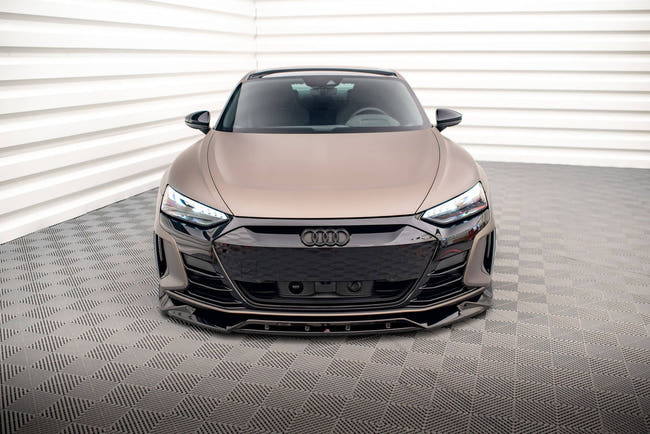Maxton Front Splitter V.2 Audi E-Tron Gt / RS Gt Mk1 - Gloss Black