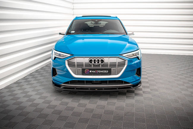 Maxton Front Splitter V.2 Audi E-Tron - Gloss Black