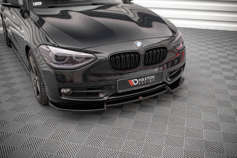 Maxton frontsplitter til BMW 1 F20 – blank sort – billede 1 af 4