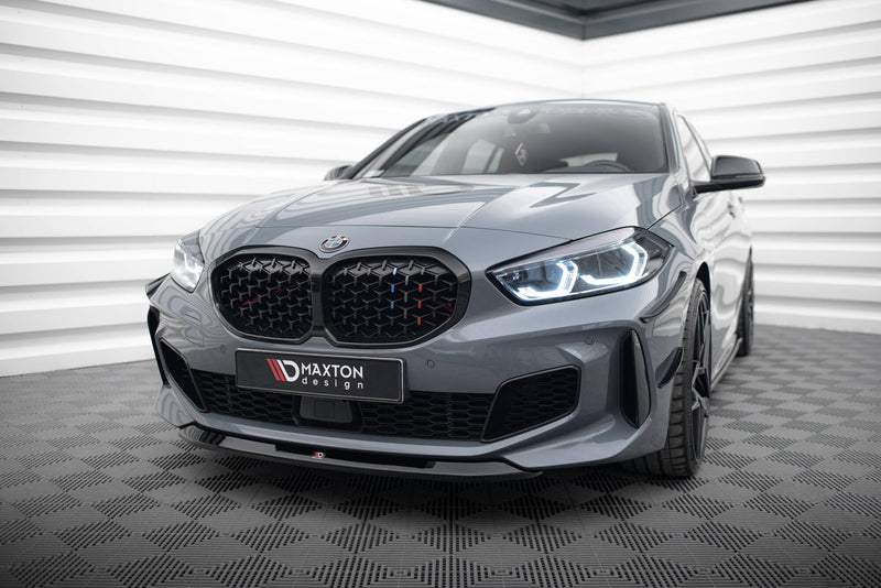 Maxton frontsplitter til BMW 1 M-Pack/ M135i / 128ti F40 – blank sort – billede 1 af 5