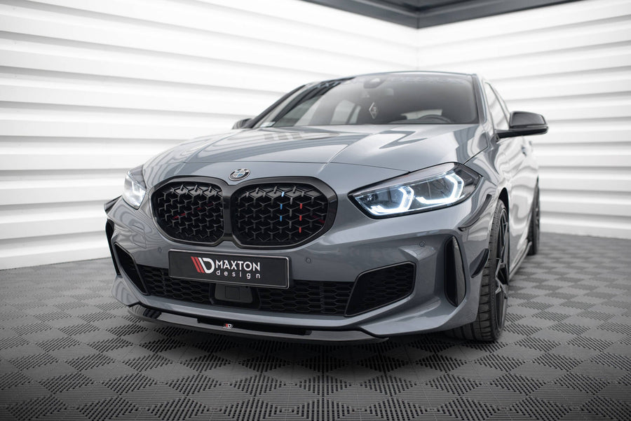 Maxton frontsplitter til BMW 1 M-Pack/ M135i / 128ti F40 – blank sort – billede 1 af 5
