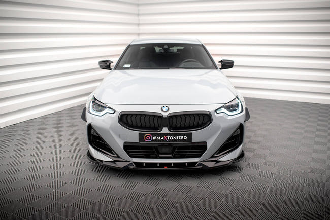 Maxton Front Splitter V.2 BMW 2 Coupe M-Pack / M240I G42 - Gloss Black