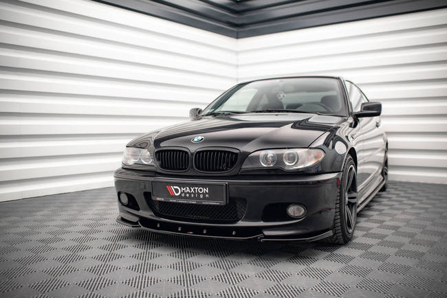 Maxton frontsplitter til BMW 3 Coupe M-Pack E46 – blank sort – billede 1 af 5