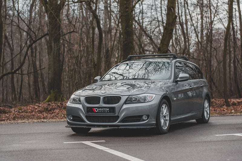 Maxton frontsplitter til BMW 3 E90/E91 Facelift – blank sort – billede 1 af 8