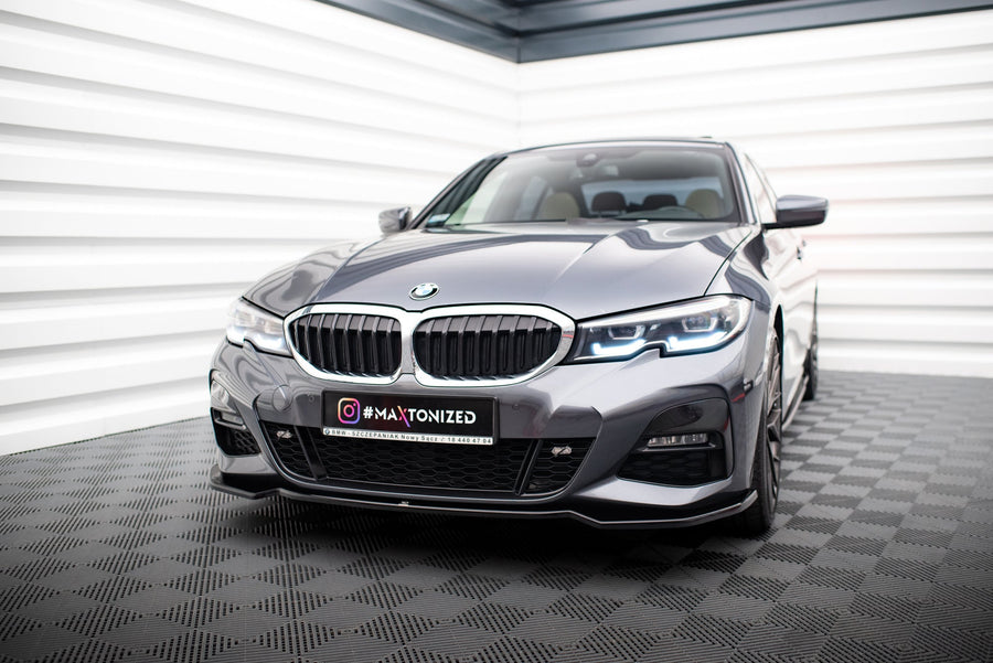 Maxton frontsplitter til BMW 3 M-Pack G20 – blank sort – billede 1 af 4