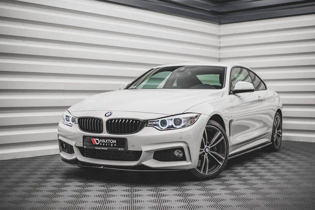 Maxton frontsplitter til BMW 4 Coupe / Gran Coupe / Cabrio M-Pack F32 / F36 / F33 – blank sort – billede 1 af 7