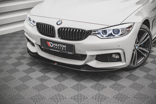 Maxton frontsplitter til BMW 4 Coupe / Gran Coupe / Cabrio M-Pack F32 / F36 / F33 – blank sort – billede 2 af 7