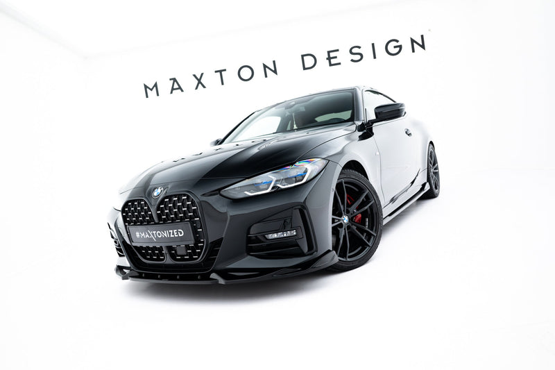 Maxton frontsplitter til BMW 4 M-Pack / M440i G22 / G23 / G22 Facelift / G23 Facelift – blank sort – billede 2 af 6