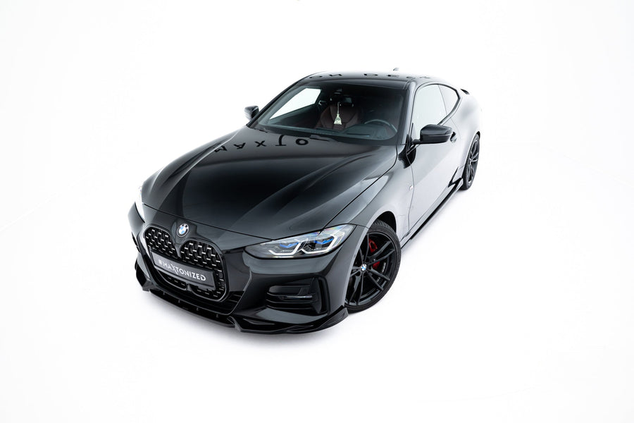 Maxton frontsplitter til BMW 4 M-Pack / M440i G22 / G23 / G22 Facelift / G23 Facelift – blank sort – billede 1 af 6