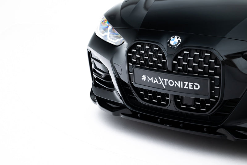Maxton frontsplitter til BMW 4 M-Pack / M440i G22 / G23 / G22 Facelift / G23 Facelift – blank sort – billede 3 af 6