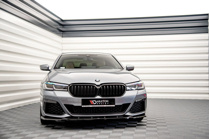 Maxton frontsplitter til BMW 5 M-Pack / M550i / M550d Sedan / Touring G30 / G31 Facelift – blank sort – billede 1 af 4