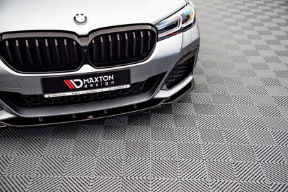 Maxton frontsplitter til BMW 5 M-Pack / M550i / M550d Sedan / Touring G30 / G31 Facelift – blank sort – billede 2 af 4