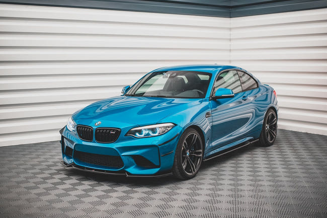 Maxton Front Splitter V.2 BMW M2 F87 - Gloss Black