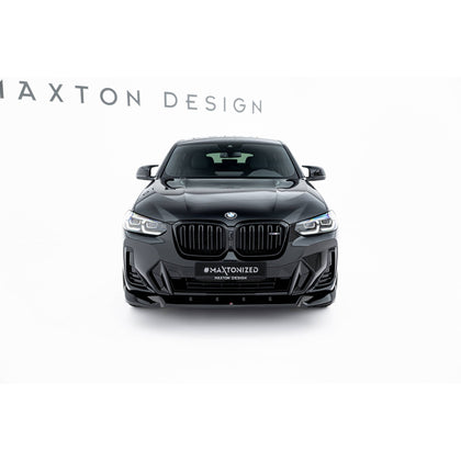 Maxton frontsplitter til BMW X4 M-Pack G02 Facelift – blank sort – billede 2 af 7
