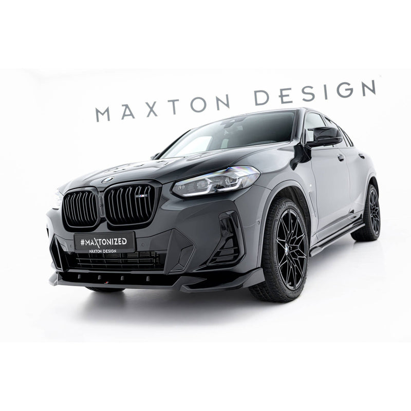 Maxton frontsplitter til BMW X4 M-Pack G02 Facelift – blank sort – billede 1 af 7