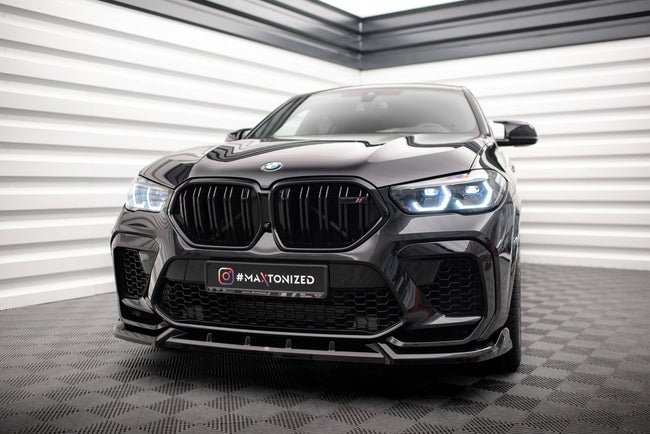 Maxton frontsplitter til BMW X6 M F96 – blank sort – billede 1 af 5