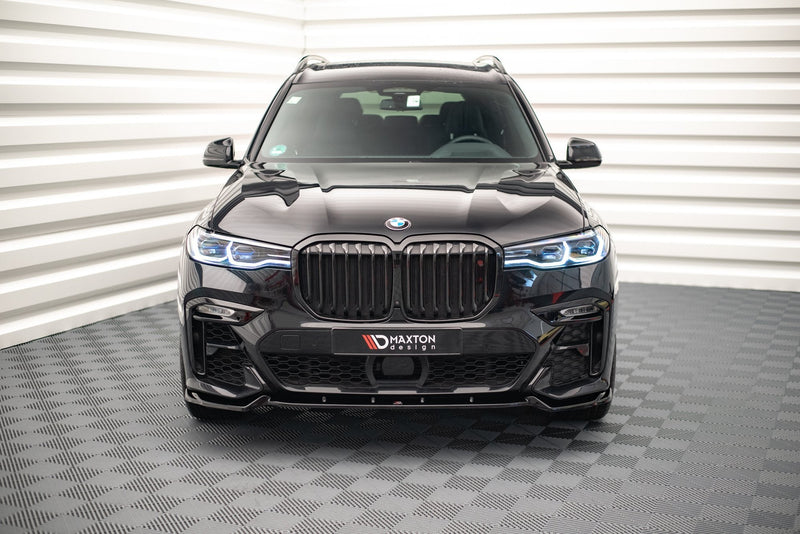 Maxton frontsplitter til BMW X7 M-Pack G07 – blank sort – billede 1 af 4