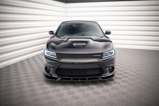 Maxton frontsplitter til Dodge Charger SRT Mk7 Facelift – blank sort – billede 2 af 5