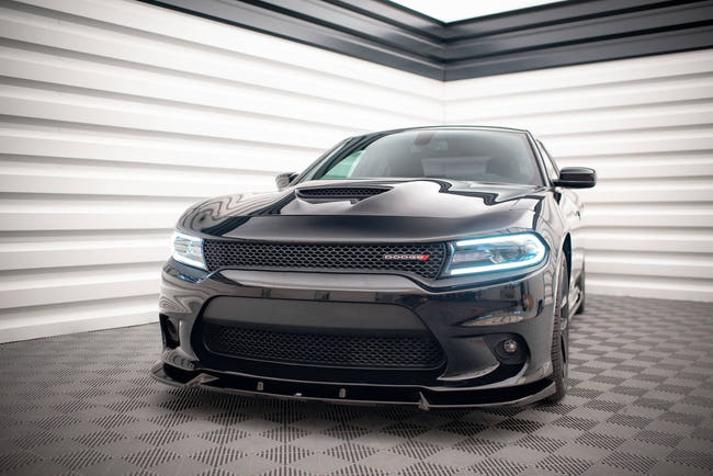 Maxton frontsplitter til Dodge Charger SRT Mk7 Facelift – blank sort – billede 1 af 5