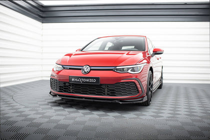 Maxton frontsplitter til Volkswagen Golf GTI / GTE / GTD / R-Line Mk8 – blank sort – billede 1 af 5