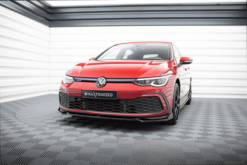 Maxton frontsplitter til Volkswagen Golf GTI / GTE / GTD / R-Line Mk8 – blank sort – billede 1 af 5