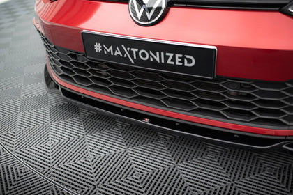 Maxton frontsplitter til Volkswagen Golf GTI / GTE / GTD / R-Line Mk8 – blank sort – billede 3 af 5