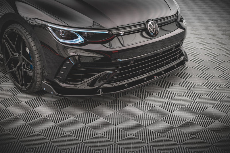 Maxton frontsplitter til Volkswagen Golf R Hatchback / Variant Mk8 – blank sort – billede 1 af 5
