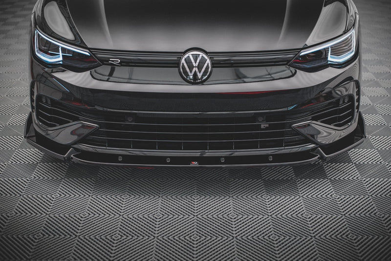 Maxton frontsplitter til Volkswagen Golf R Hatchback / Variant Mk8 – blank sort – billede 2 af 5