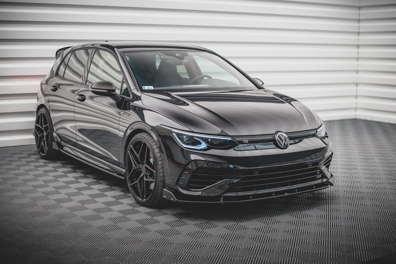 Maxton frontsplitter til Volkswagen Golf R Hatchback / Variant Mk8 – blank sort – billede 3 af 5