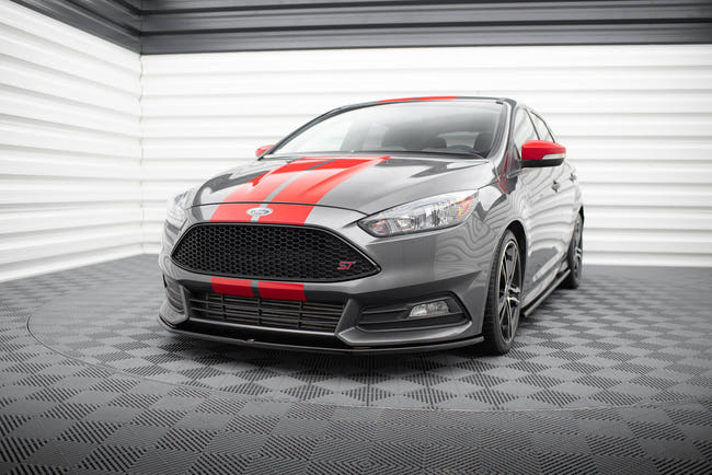 Maxton frontsplitter til Ford Focus ST Mk3 Facelift – blank sort – billede 1 af 5