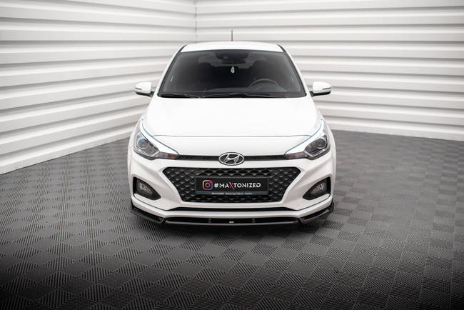 Maxton Front Splitter V.2 Hyundai I20 Mk2 Facelift - Gloss Black