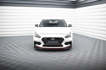 Maxton frontsplitter til Hyundai I30 N Mk3 Hatchback / Fastback – blank sort – billede 2 af 6