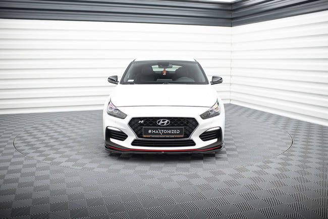 Maxton frontsplitter til Hyundai I30 N Mk3 Hatchback / Fastback – blank sort – billede 2 af 6