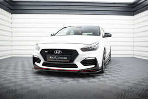 Maxton frontsplitter til Hyundai I30 N Mk3 Hatchback / Fastback – blank sort – billede 1 af 6