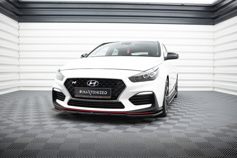 Maxton frontsplitter til Hyundai I30 N Mk3 Hatchback / Fastback – blank sort – billede 1 af 6