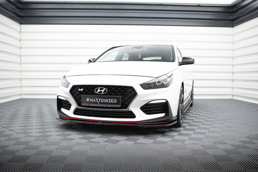 Maxton frontsplitter til Hyundai I30 N Mk3 Hatchback / Fastback – blank sort – billede 1 af 6