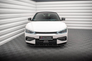 Maxton Front Splitter V.2 Kia Ev6 Gt-Line Mk1 - Gloss Black